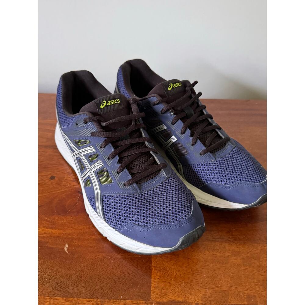 Asics Gel Contend 5 Mens 11.5 Blue Silver Sneakers Running Shoes Mesh 1011A256